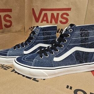 Vans Sk8-Hi Tapered Denim Bandana Embroidery — Men’s 10 / Women’s 11.5